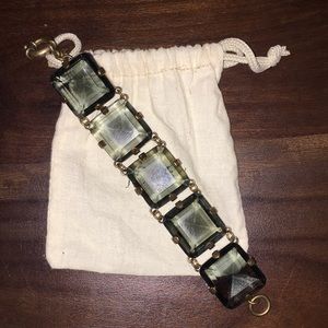 J. Crew Large Stone Crystal Bracelet